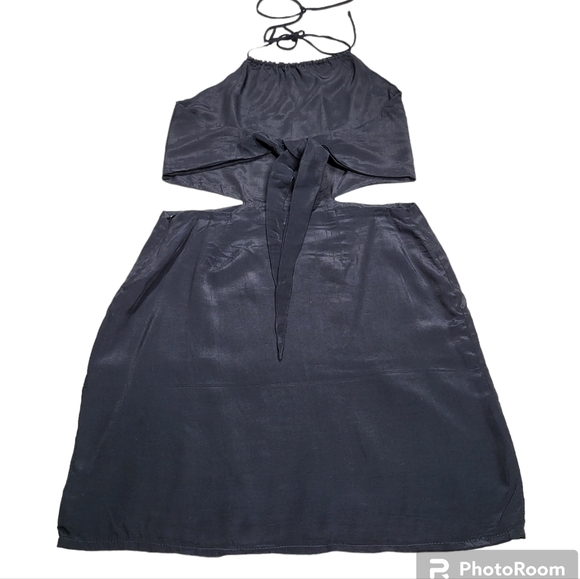 With Jean Black Gia  Style Halter Mini Dress Size M - Picture 4 of 16